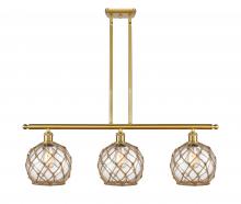 Innovations Lighting 516-3I-SG-G122-8RB - Farmhouse Rope - 3 Light - 36 inch - Satin Gold - Cord hung - Island Light