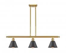 Innovations Lighting 516-3I-SG-M8-BK - Smithfield - 3 Light - 36 inch - Satin Gold - Cord hung - Island Light