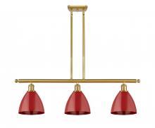 Innovations Lighting 516-3I-SG-MBD-75-RD - Plymouth - 3 Light - 36 inch - Satin Gold - Cord hung - Island Light