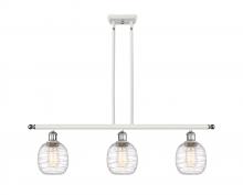 Innovations Lighting 516-3I-WPC-G1013 - Belfast - 3 Light - 36 inch - White Polished Chrome - Cord hung - Island Light