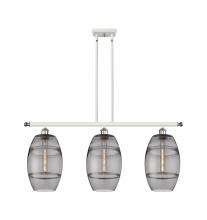  516-3I-WPC-G557-8SM - Vaz - 3 Light - 36 inch - White Polished Chrome - Cord hung - Island Light