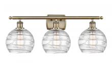  516-3W-AB-G1213-8 - Athens Deco Swirl - 3 Light - 28 inch - Antique Brass - Bath Vanity Light