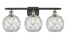 Innovations Lighting 516-3W-BAB-G122-8RW - Farmhouse Rope - 3 Light - 28 inch - Black Antique Brass - Bath Vanity Light