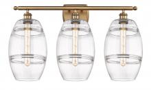  516-3W-BB-G557-8CL - Vaz - 3 Light - 28 inch - Brushed Brass - Bath Vanity Light