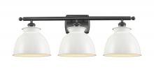  516-3W-OB-M14-W - Adirondack - 3 Light - 28 inch - Oil Rubbed Bronze - Bath Vanity Light