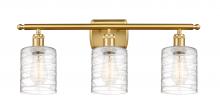 Innovations Lighting 516-3W-SG-G1113-LED - Cobbleskill - 3 Light - 25 inch - Satin Gold - Bath Vanity Light