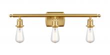  516-3W-SG - Bare Bulb - 3 Light - 26 inch - Satin Gold - Bath Vanity Light