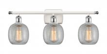  516-3W-WPC-G105 - Belfast - 3 Light - 26 inch - White Polished Chrome - Bath Vanity Light