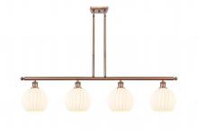 Innovations Lighting 516-4I-AC-G1217-8WV - White Venetian - 4 Light - 48 inch - Antique Copper - Stem Hung - Island Light