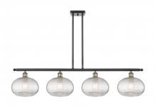 Innovations Lighting 516-4I-BAB-G555-10CL - Ithaca - 4 Light - 48 inch - Black Antique Brass - Cord hung - Island Light