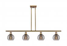  516-4I-BB-G556-6SM - Rochester - 4 Light - 48 inch - Brushed Brass - Cord hung - Island Light