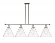 Innovations Lighting 516-4I-PN-GBC-124 - Berkshire - 4 Light - 50 inch - Polished Nickel - Cord hung - Island Light