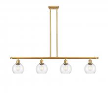  516-4I-SG-G122-6 - Athens - 4 Light - 48 inch - Satin Gold - Cord hung - Island Light