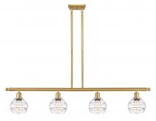  516-4I-SG-G556-6CL - Rochester - 4 Light - 48 inch - Satin Gold - Cord hung - Island Light