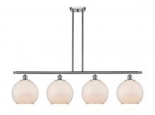 Innovations Lighting 516-4I-SN-G121-10CSN - Farmhouse Chicken Wire - 4 Light - 48 inch - Brushed Satin Nickel - Cord hung - Island Light