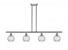 Innovations Lighting 516-4I-SN-G1215-6 - Athens Water Glass - 4 Light - 48 inch - Brushed Satin Nickel - Cord hung - Island Light