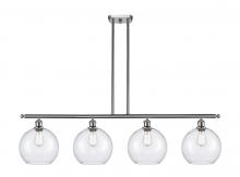  516-4I-SN-G124-10 - Athens - 4 Light - 48 inch - Brushed Satin Nickel - Stem Hung - Island Light