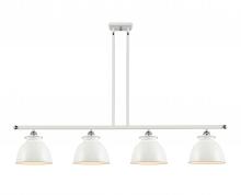  516-4I-WPC-M14-W - Adirondack - 4 Light - 48 inch - White Polished Chrome - Cord hung - Island Light