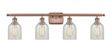  516-4W-AC-G2511 - Caledonia - 4 Light - 35 inch - Antique Copper - Bath Vanity Light