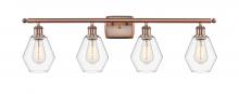  516-4W-AC-G652-6-LED - Cindyrella - 4 Light - 36 inch - Antique Copper - Bath Vanity Light