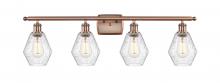 Innovations Lighting 516-4W-AC-G654-6-LED - Cindyrella - 4 Light - 36 inch - Antique Copper - Bath Vanity Light