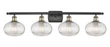 Innovations Lighting 516-4W-BAB-G555-8CL - Ithaca - 4 Light - 38 inch - Black Antique Brass - Bath Vanity Light