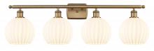 Innovations Lighting 516-4W-BB-G1217-8WV - White Venetian - 4 Light - 38 inch - Brushed Brass - Bath Vanity Light