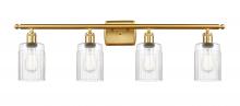  516-4W-SG-G342 - Hadley - 4 Light - 35 inch - Satin Gold - Bath Vanity Light