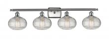 Innovations Lighting 516-4W-SN-G555-8CL - Ithaca - 4 Light - 38 inch - Brushed Satin Nickel - Bath Vanity Light