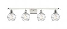 Innovations Lighting 516-4W-WPC-G1213-6 - Athens Deco Swirl - 4 Light - 36 inch - White Polished Chrome - Bath Vanity Light