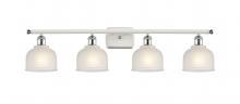 Innovations Lighting 516-4W-WPC-G411 - Dayton - 4 Light - 36 inch - White Polished Chrome - Bath Vanity Light