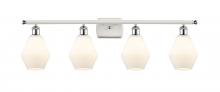 Innovations Lighting 516-4W-WPC-G651-6-LED - Cindyrella - 4 Light - 36 inch - White Polished Chrome - Bath Vanity Light