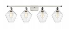  516-4W-WPC-G654-8 - Cindyrella - 4 Light - 38 inch - White Polished Chrome - Bath Vanity Light