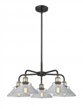 Innovations Lighting 516-5CR-BAB-G132 - Orwell - 5 Light - 26 inch - Black Antique Brass - Chandelier