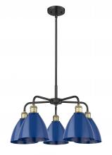 Innovations Lighting 516-5CR-BAB-MBD-75-BL - Plymouth - 5 Light - 26 inch - Black Antique Brass - Chandelier