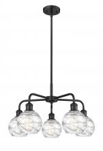 Innovations Lighting 516-5CR-BK-G1213-6 - Athens Deco Swirl - 5 Light - 24 inch - Matte Black - Chandelier