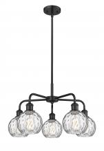 Innovations Lighting 516-5CR-BK-G1215-6 - Athens Water Glass - 5 Light - 24 inch - Matte Black - Chandelier