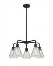 Innovations Lighting 516-5CR-BK-G275 - Conesus - 5 Light - 24 inch - Matte Black - Chandelier