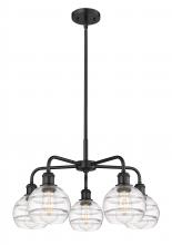 Innovations Lighting 516-5CR-BK-G556-6CL - Rochester - 5 Light - 24 inch - Matte Black - Chandelier