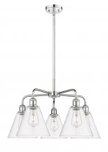 Innovations Lighting 516-5CR-PC-GBC-82 - Berkshire - 5 Light - 26 inch - Polished Chrome - Chandelier