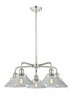  516-5CR-PN-G132 - Orwell - 5 Light - 26 inch - Polished Nickel - Chandelier