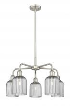  516-5CR-SN-G559-5SM - Bridal Veil - 5 Light - 23 inch - Satin Nickel - Chandelier