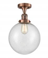 Innovations Lighting 517-1CH-AC-G204-10 - Beacon - 1 Light - 10 inch - Antique Copper - Semi-Flush Mount