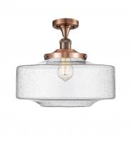 Innovations Lighting 517-1CH-AC-G694-16 - Bridgeton - 1 Light - 12 inch - Antique Copper - Semi-Flush Mount