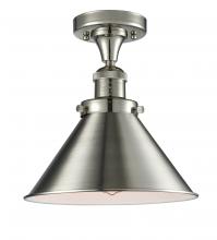 Innovations Lighting 517-1CH-PN-M10-PN - Briarcliff - 1 Light - 10 inch - Polished Nickel - Semi-Flush Mount