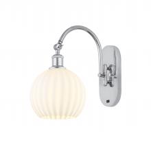 Innovations Lighting 518-1W-PC-G1217-8WV - White Venetian - 1 Light - 8 inch - Polished Chrome - Sconce