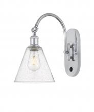 Innovations Lighting 518-1W-PC-GBC-84 - Berkshire - 1 Light - 8 inch - Polished Chrome - Sconce