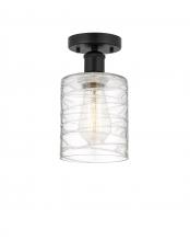 Innovations Lighting 616-1F-BK-G1113 - Cobbleskill - 1 Light - 5 inch - Matte Black - Semi-Flush Mount