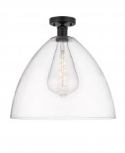 Innovations Lighting 616-1F-BK-GBD-162 - Bristol - 1 Light - 16 inch - Matte Black - Semi-Flush Mount