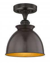 Innovations Lighting 616-1F-OB-M14-OB - Adirondack - 1 Light - 8 inch - Oil Rubbed Bronze - Semi-Flush Mount